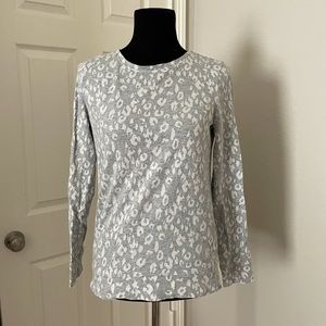 JOE FRESH Long Sleeve Gray Cheetah Print, Size S
